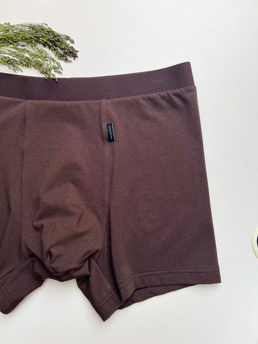 NEW model Men’s Seamless Organic Cotton Boxer – Dark Brown