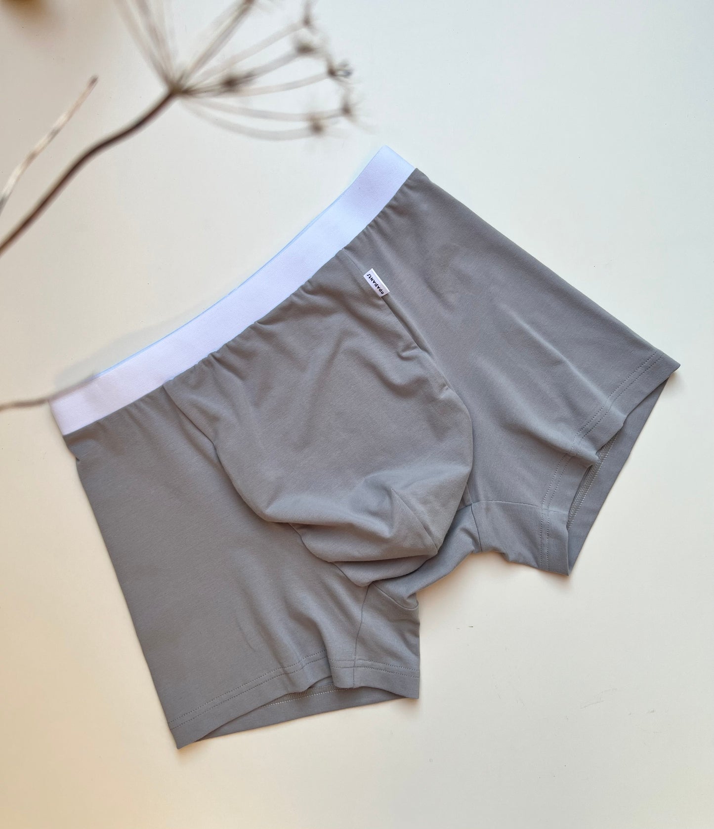 Men’s Organic Cotton Boxer – Gray I 2 options